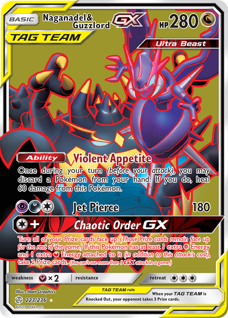 Cosmic Eclipse Naganadel & Guzzlord GX #223/236
